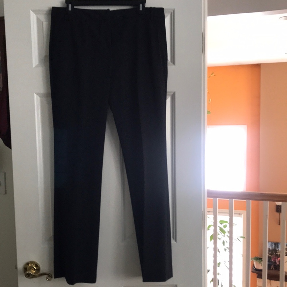 Business pants  with pen stripes in navy. Excellent condition. Worn once.